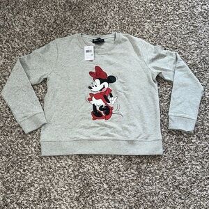 KATE SPADE New York Disney X Minnie Mouse Sweatshirt Gray size Medium NWT